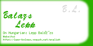 balazs lepp business card